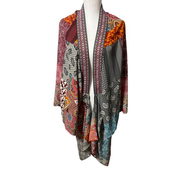 Honey Punch Mixed Print  Bohemian Kimono  Small - XL - Picture 1 of 10